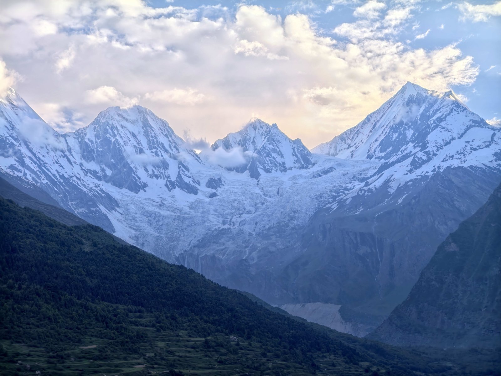 Panchachuli Peaks from Dantu Village